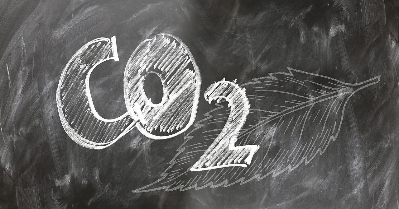 napis znak CO2 dwutlenek węgla